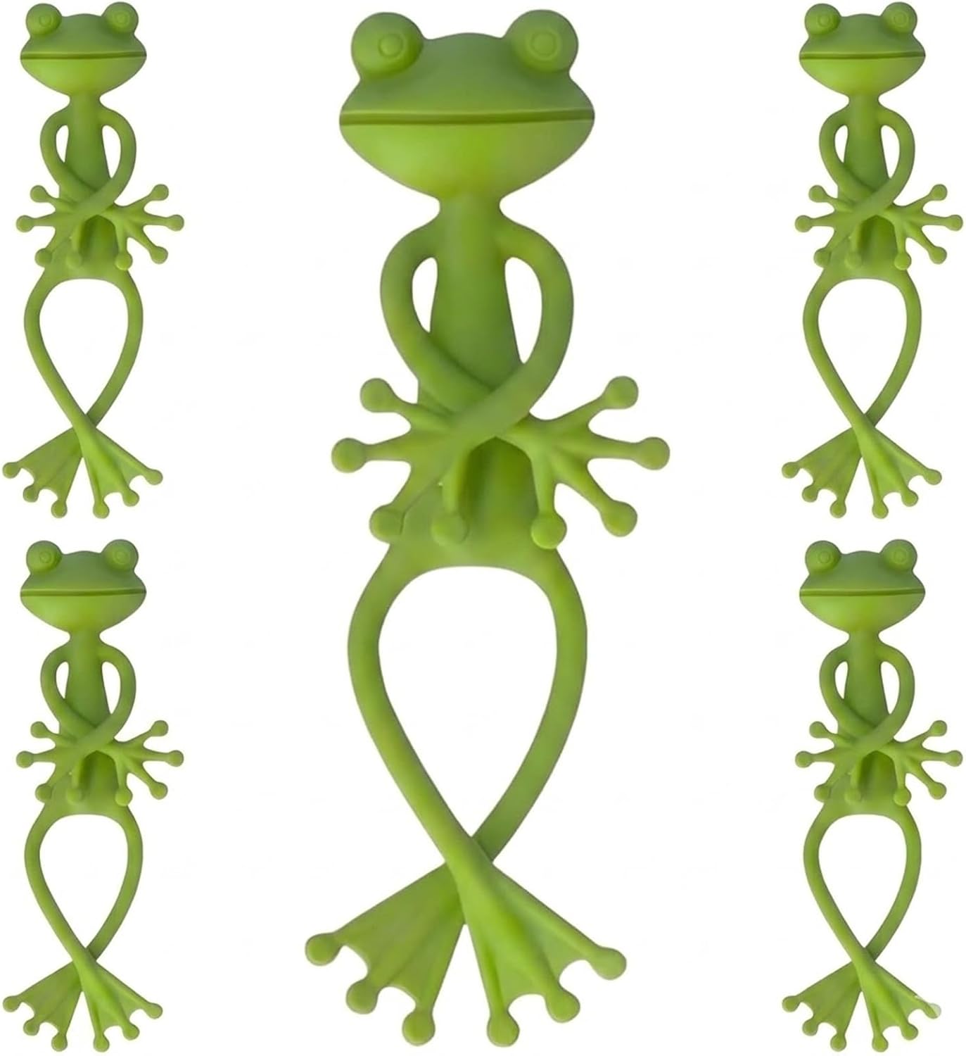 Frosch-pflanzenstütze – 5er-set – Robustes Kunstharz – Stabile Stütze Für Monstera – Für Innenräume Und Balkone – 13 Cm, Grün