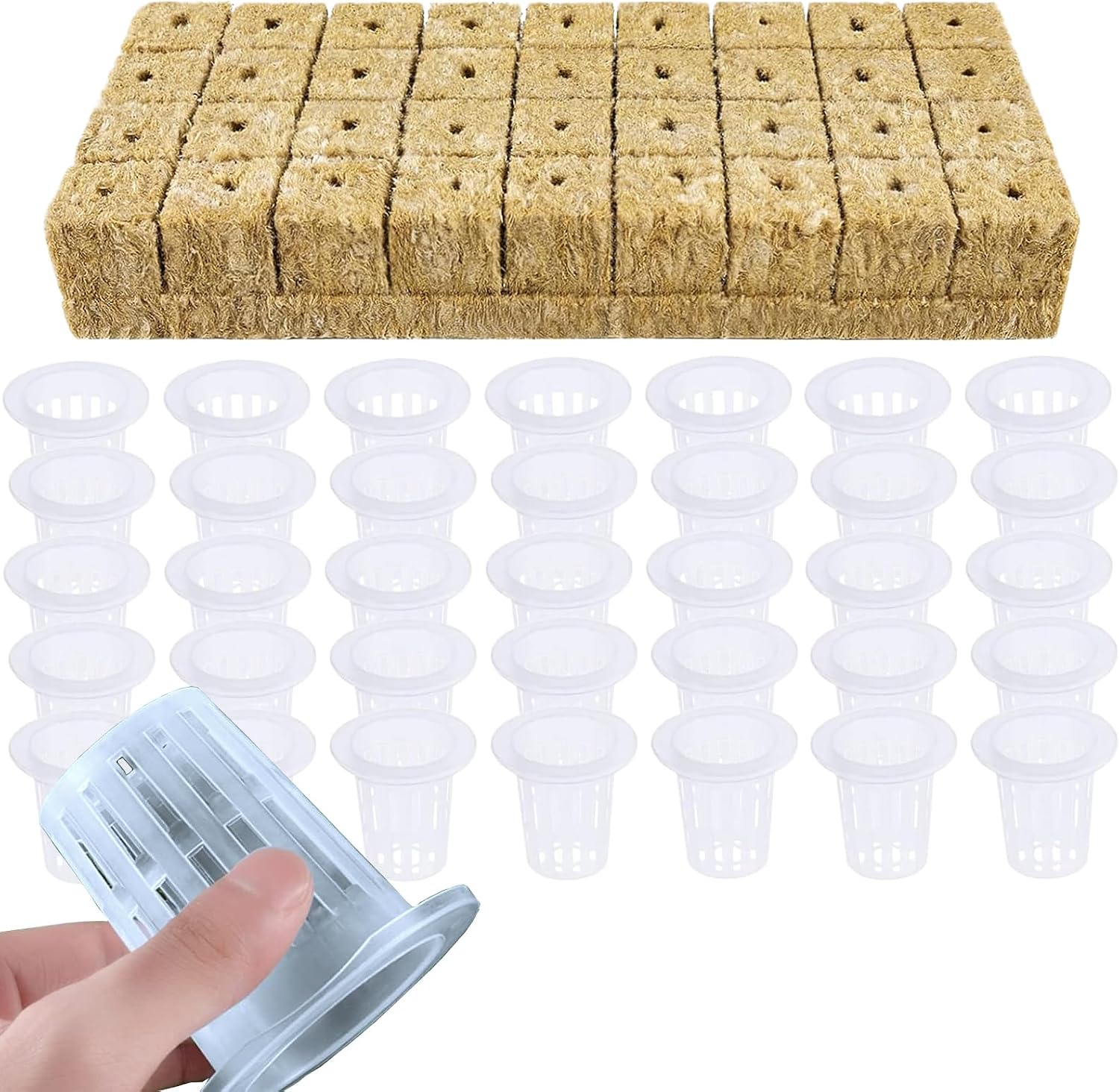 Steinwolle Für Hydrokultur – 36 Würfel – Basaltfaser – Anzuchtmaterial – Für Drinnen Und Draußen – 30 X 30 X 40 Mm