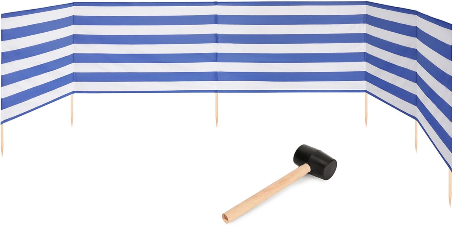 6 M Strandsichtschutzwand – 6 Kiefernpfähle – Strapazierfähiges Material – Wind- Und Sandschutz – Sichtschutz – Ideal Für Camping Und Garten – Grün