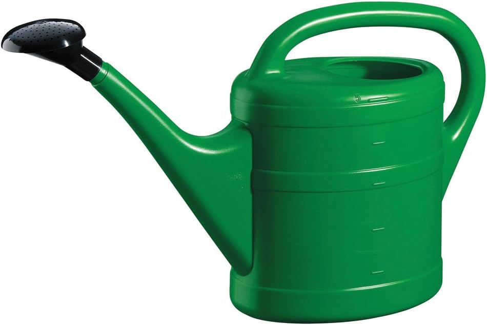 Gartengießkanne – 1 Stück – Robustes Polyethylen – Abnehmbarer Duschkopf Inklusive – Für Zimmer- Und Gartenpflanzen – Grün, 5 Liter