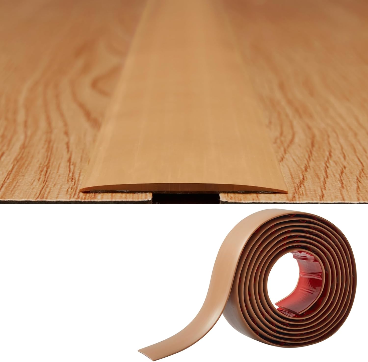 2 M Pvc-übergangsprofil – 1 Stück – Hellbraun – 2 Mm Flexible Klebeverbindung – Boden- Und Schwellenverbindung – 5 Cm Breite
