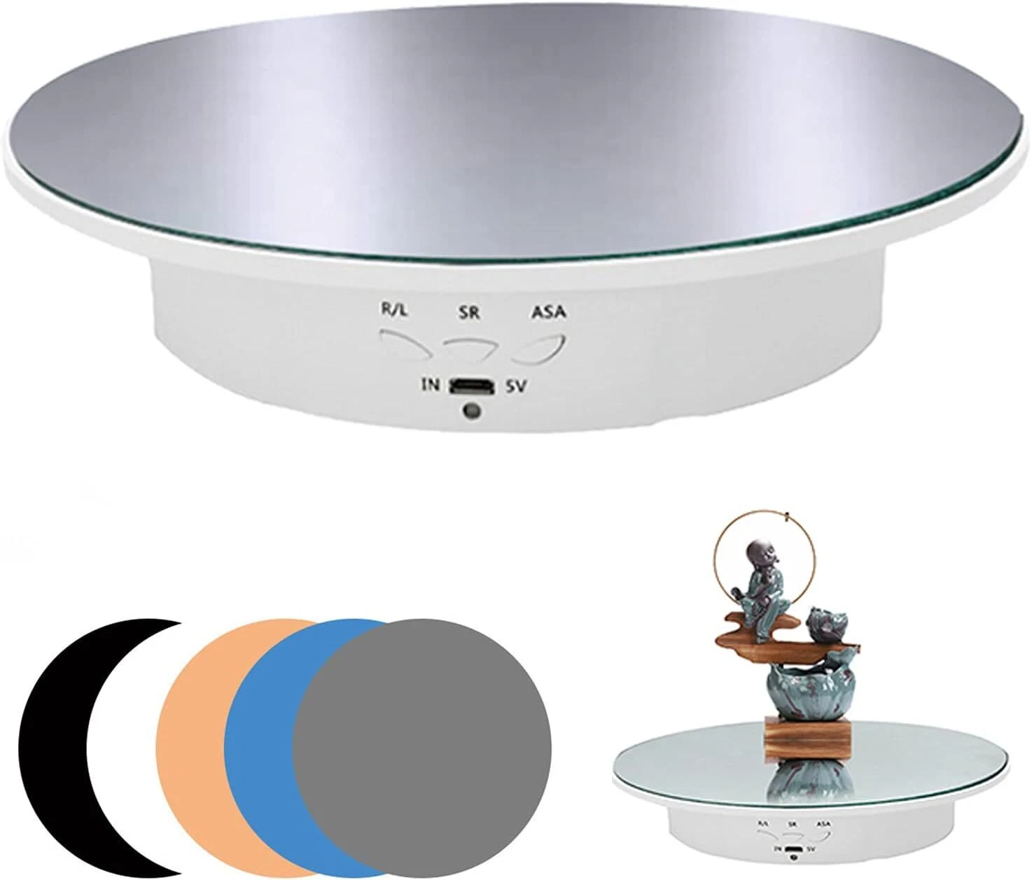 Elektrischer 360°-drehteller Für Schmuck, Drehbarer Usb-präsentationsständer