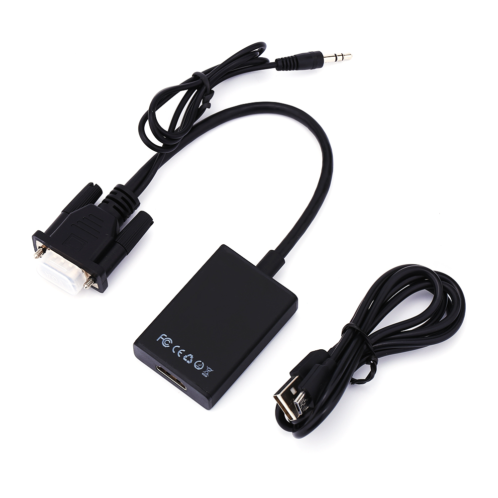 Vga-zu-hdmi-hd-1080p-audio-/video-konverteradapter Mit Usb-kabel Für Pc