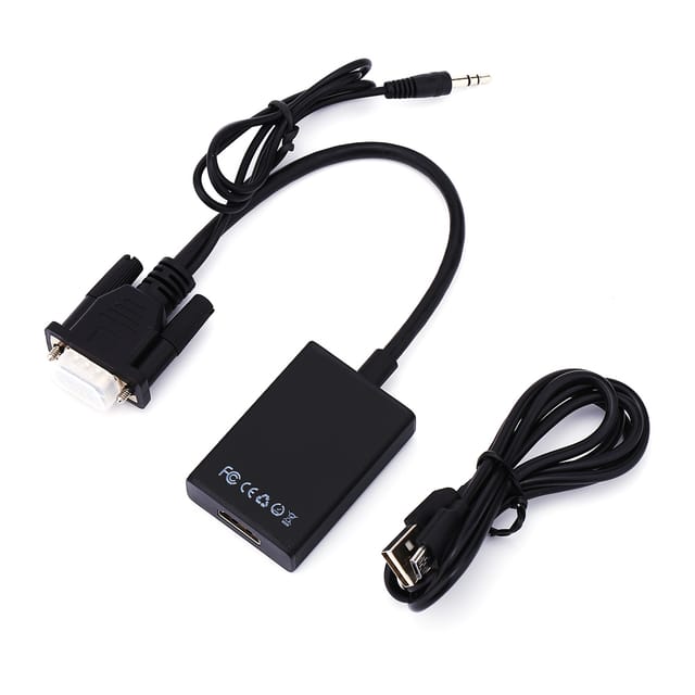 Vga-zu-hdmi-hd-1080p-audio-/video-konverteradapter Mit Usb-kabel Für Pc