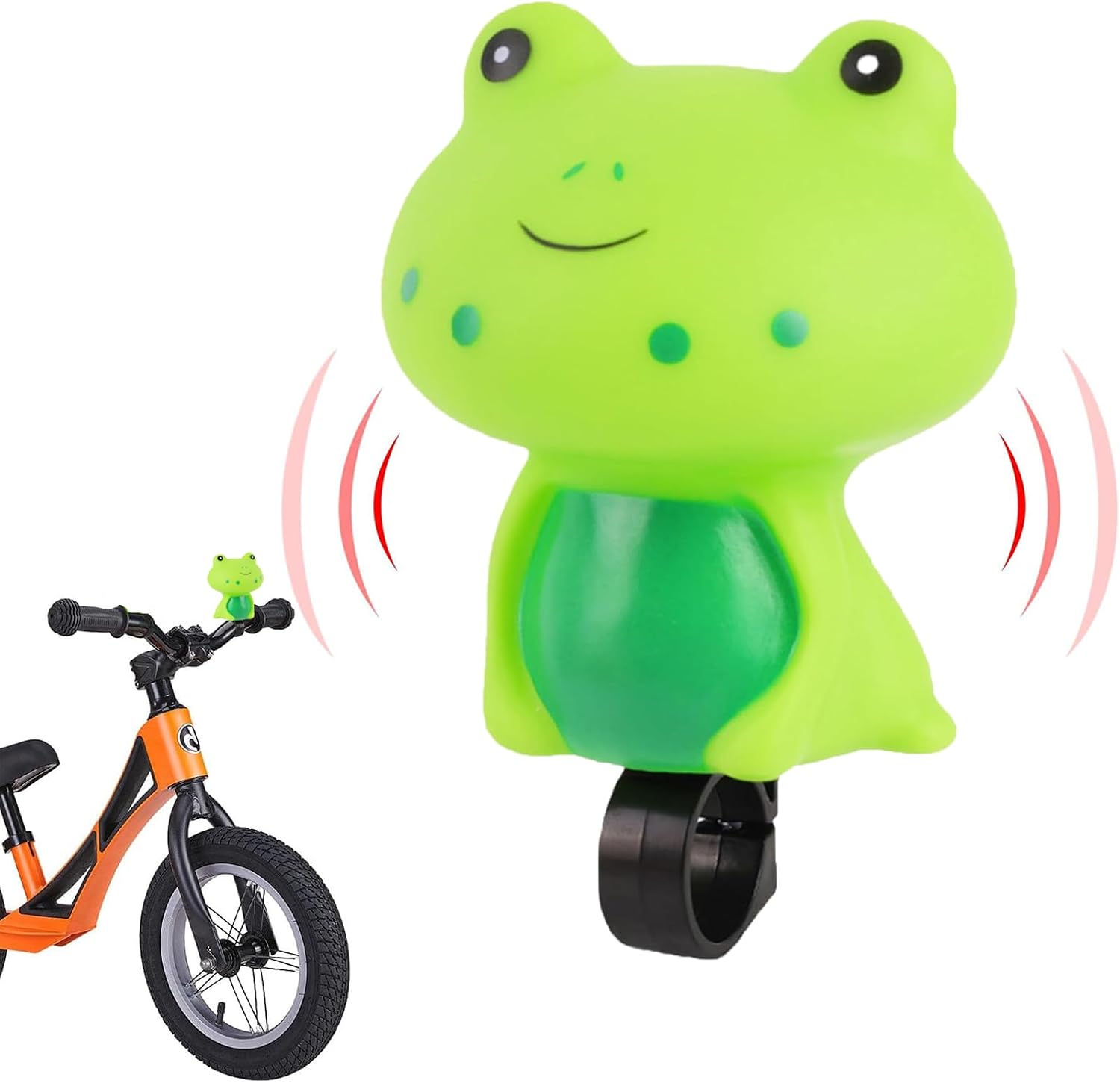 Fahrradklingel Für Kinder In Froschform – 1 Stück – Silikon – Laute Hupe – Lenkersicherheit