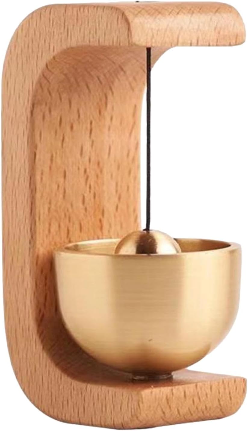 Magnetische Türklingel – 1 Stück – Buche Oder Nussbaum – Dekorative Türklingel Ohne Bohren – Für Zuhause Und Büro – 4,5 X 3,5 X 7 Cm