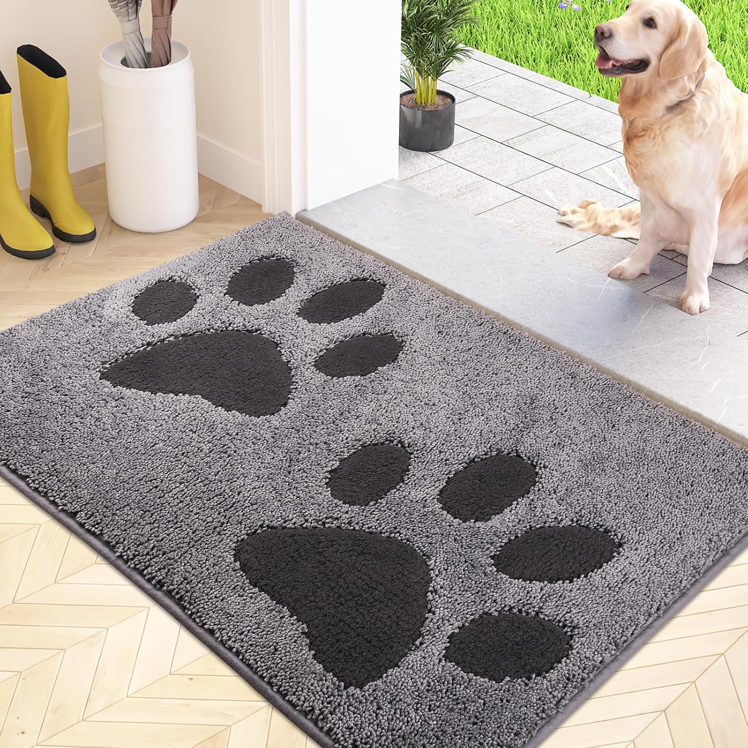 Fußmatte Für Den Innenbereich, 60 X 90 Cm – Rutschfeste, Waschbare Und Saugfähige Mikrofaser-eingangsmatte Für Hunde, Flur Und Küche