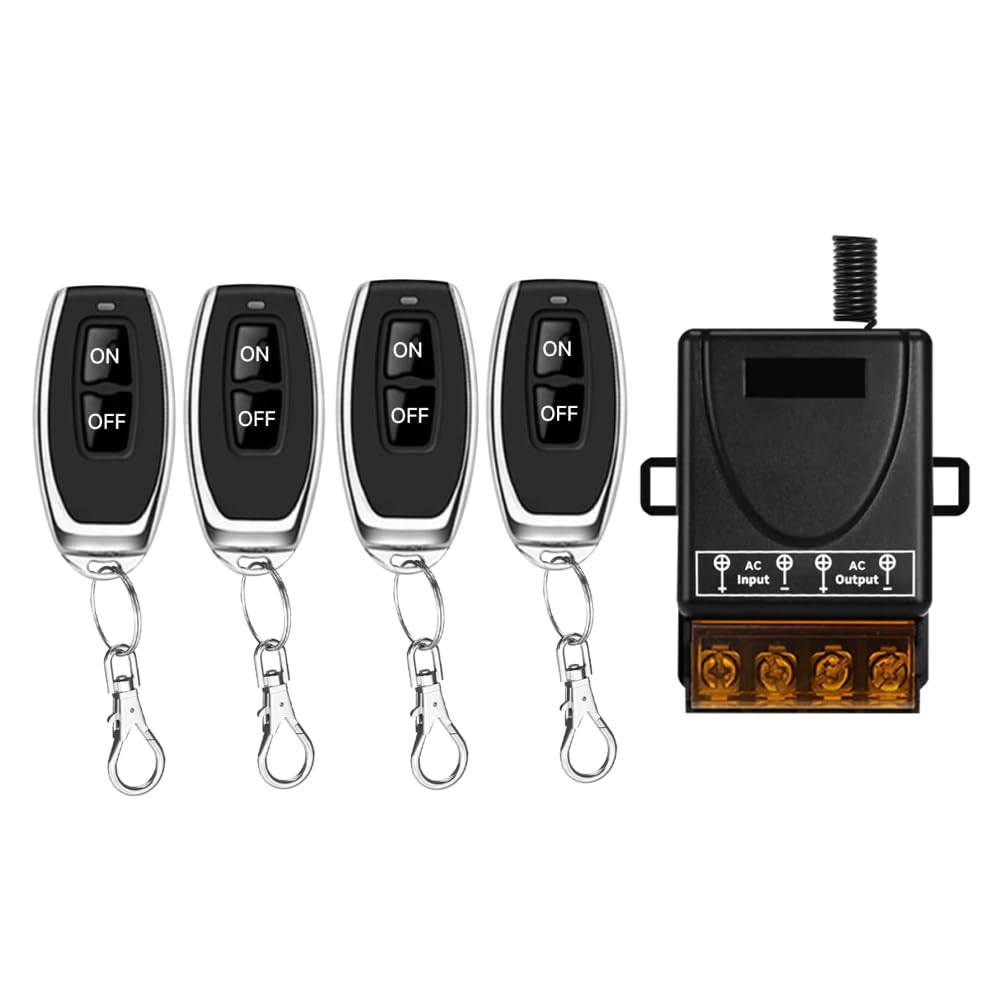 Drahtloser Fernbedienungsschalter – 100 M – Rf 433 Mhz – 30 A, Ac 100–240 V – Für Außenpumpen Und Beleuchtung