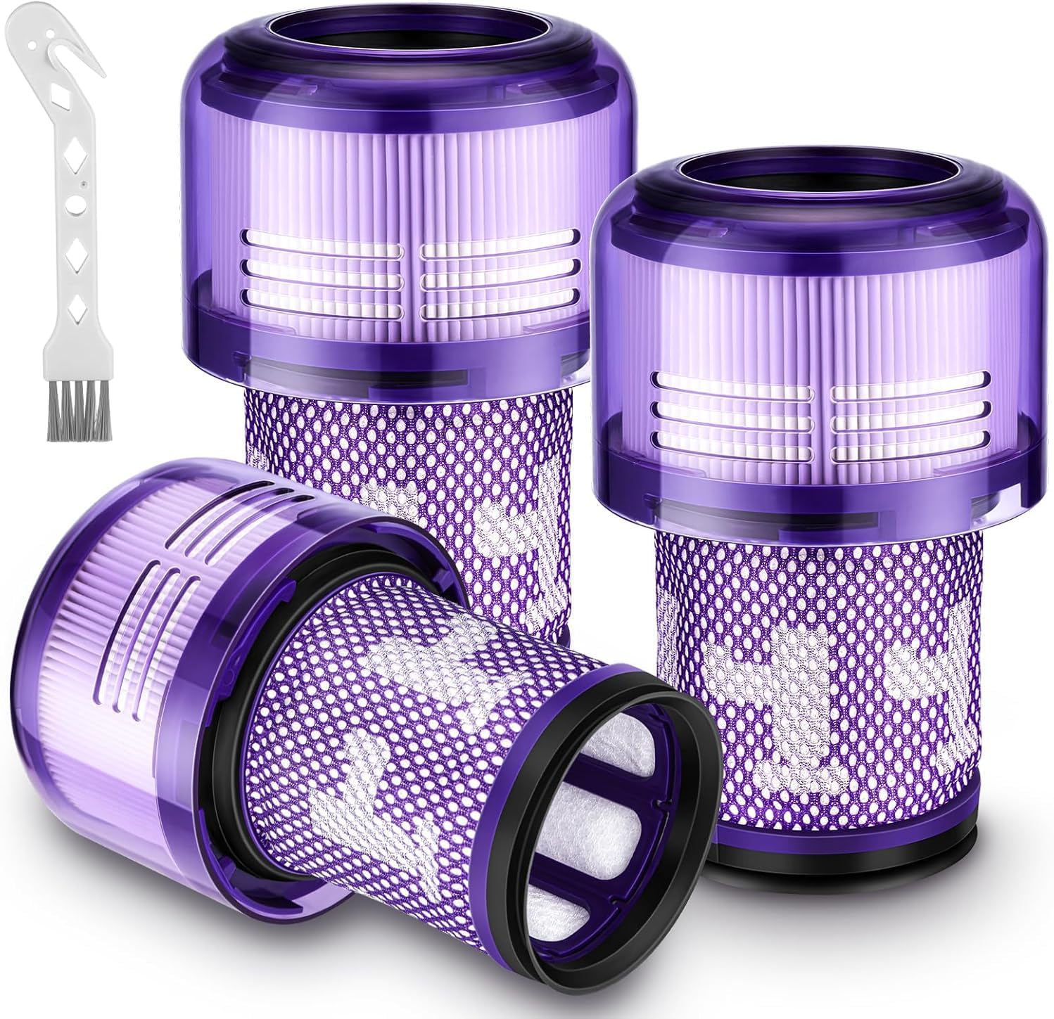 Hepa-filter – 3er-pack – Waschbar – Kompatibel Mit Dyson V12 Staubsauger – Artikelnummer 971517-01