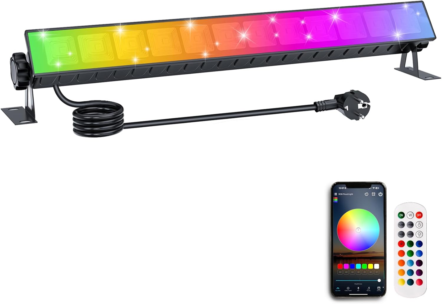 30-w-rgb-led-projektor – 1 Stück – Graphen – 360°-fernbedienung – Für Partys Im Innen- Und Außenbereich – Ip66
