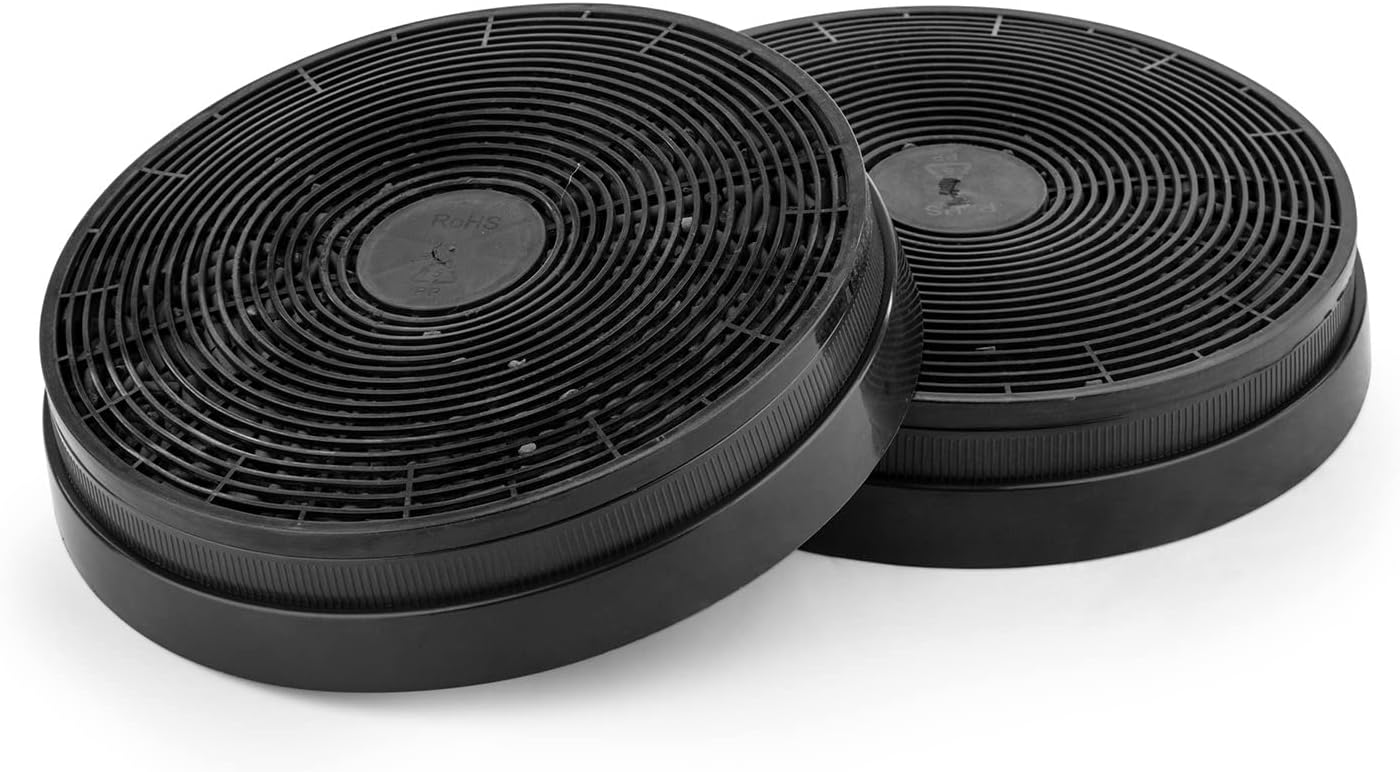 Aktivkohlefilter – 2er-pack – Für Dunstabzugshauben – Durchmesser 17,5 Cm – Umluftbetrieb