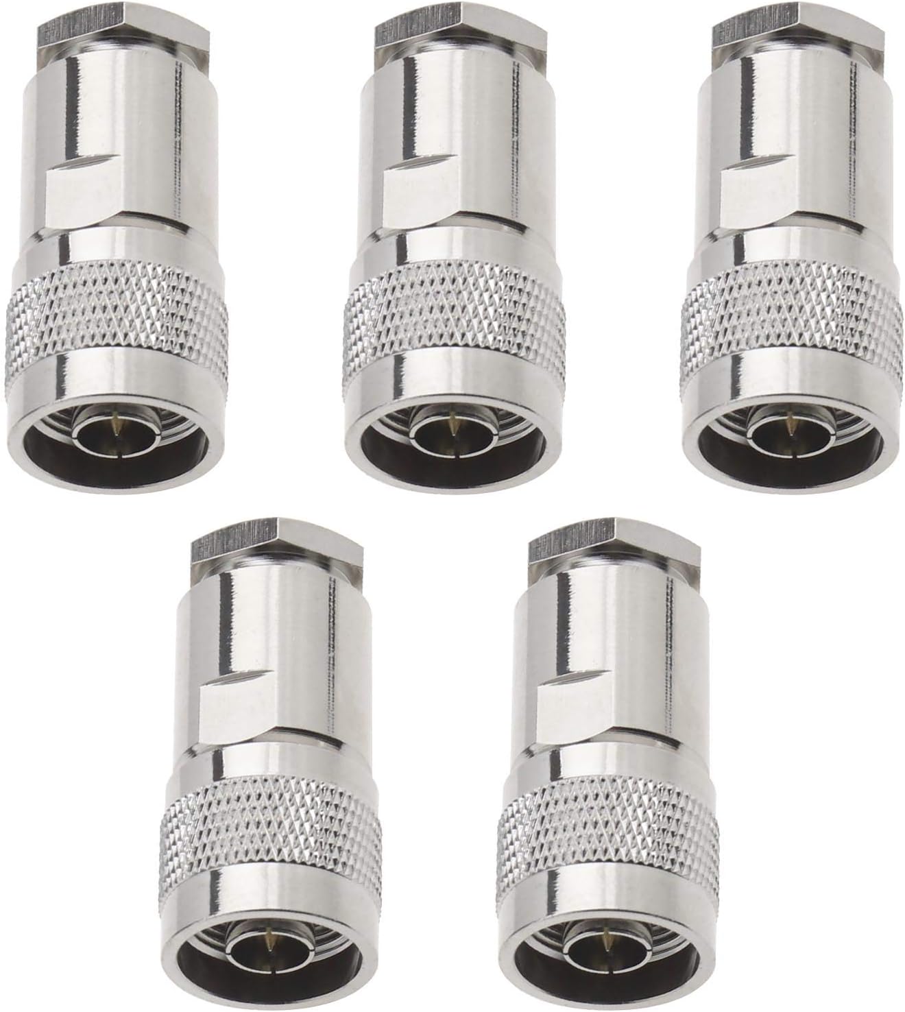 Koaxialadapter Typ N – 5er-pack – Für 7d-fb- Und Rg213-kabel – Robuster Hf-stecker