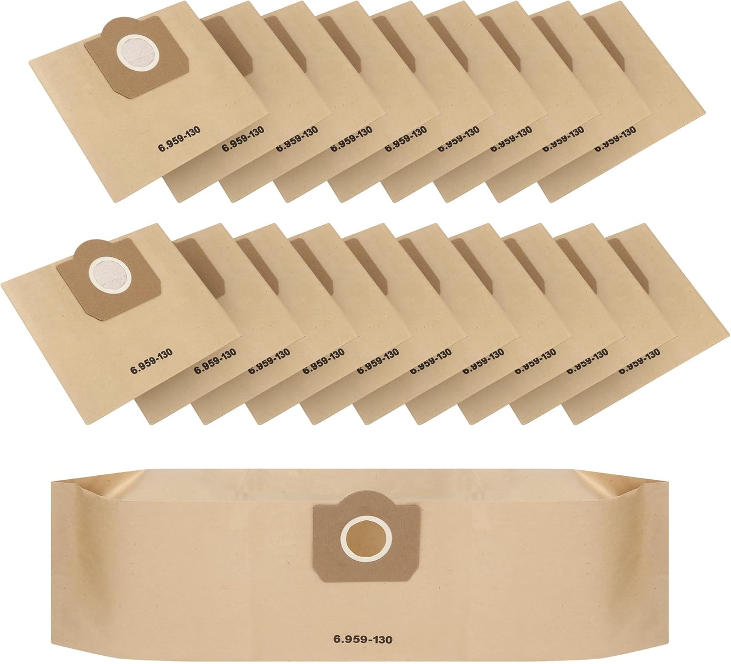 Staubsaugerbeutel – 20er-pack – Papier – Staubfiltration – Für Wd3 Mv3 Se4001 – 26 X 25 X 8 Cm