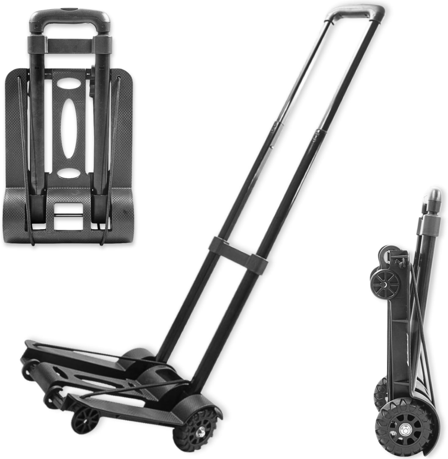 Klappbarer Teleskop-sackkarren – 1 Stück – Stahl – 40 Kg Tragkraft – 3 Höheneinstellungen – Garten Und Haushalt