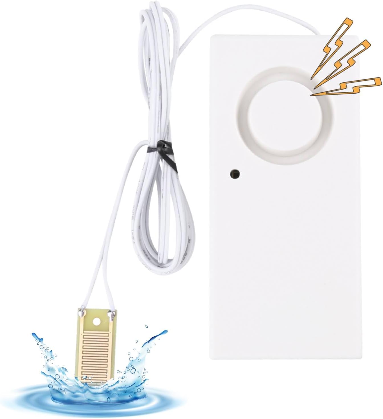 Wasserlecksuchgerät – 1 Stück – Kunststoff – 120 Db Akustischer Alarm – Für Aquarium Und Küche – Kompakt