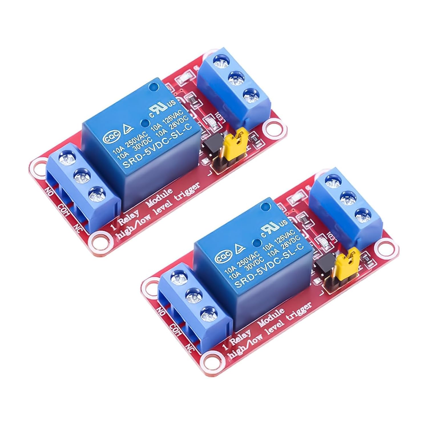 5v-relaismodul – 2 Stück – 1 Kanal – Optokoppler – Hoch-/niederspannungstrennung – Kompatibel Mit Arduino Und Raspberry Pi