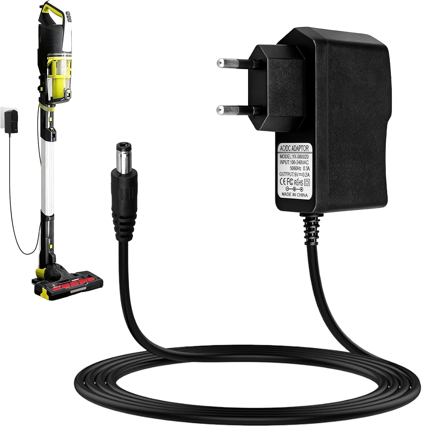 26v 500ma Staubsauger-ladegerät – Kompatibel Mit Hoover H-free – Eu-netzadapter – 1,8 M Kabel – Für Die Modelle Hf122 Und Hf522