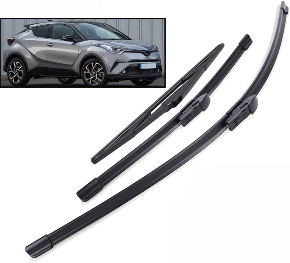 Scheibenwischerblätter - 3-teilig - Naturkautschuk - Vorne Und Hinten - Toyota C-hr 2016-2020