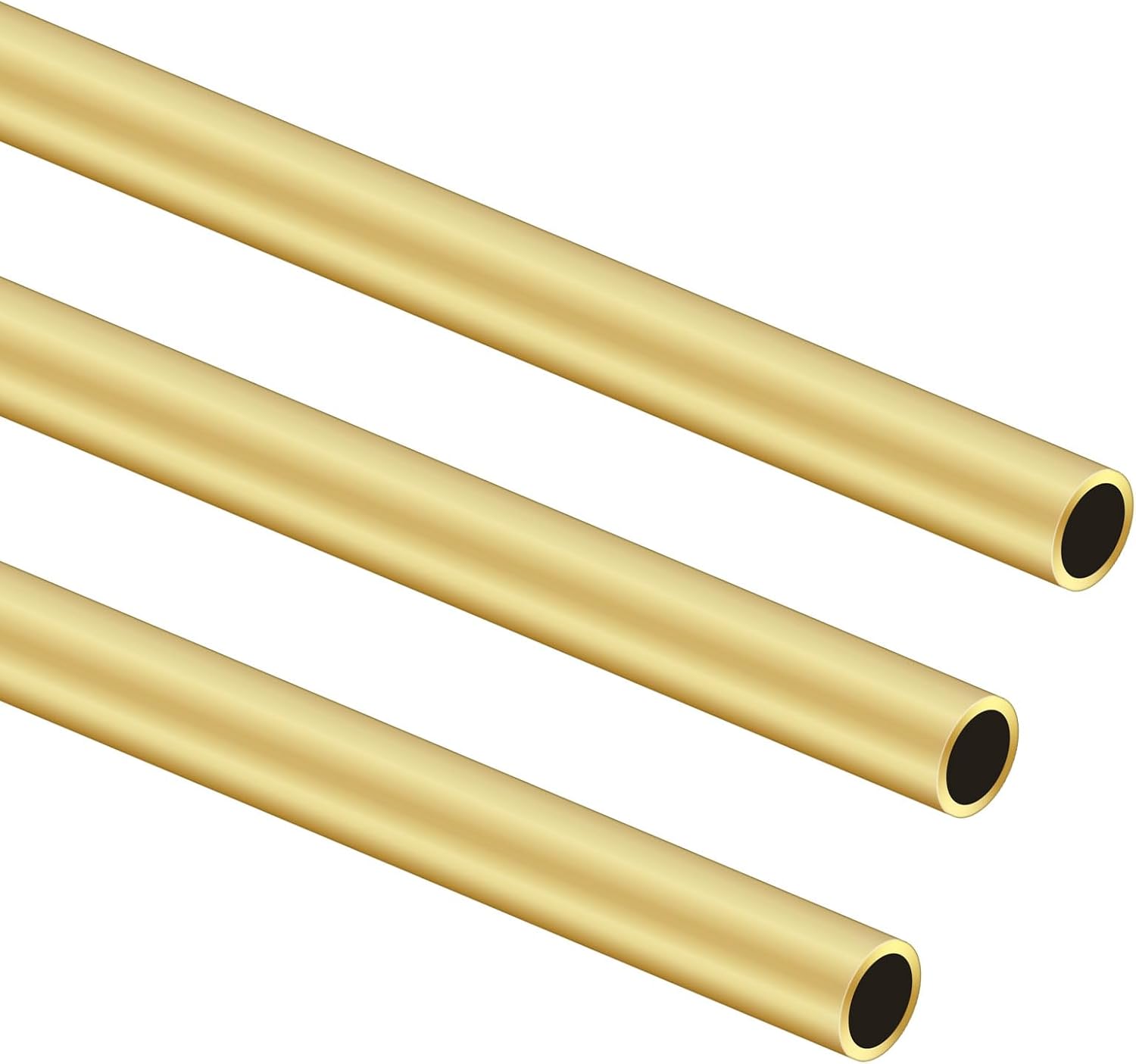 Rundes Messingrohr – 3er-pack – Durchmesser 9 Mm – Nahtlos – Für Heimwerker Und Modellbau – 300 Mm