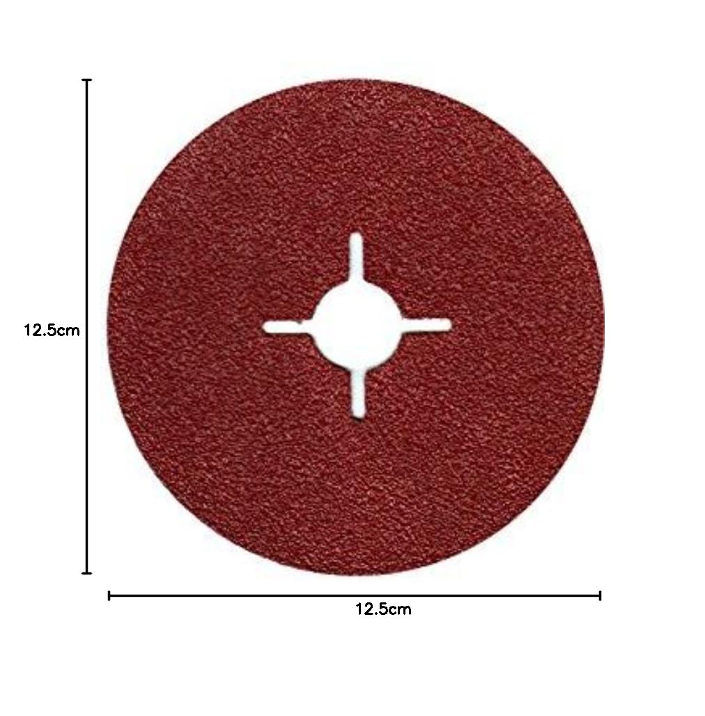 Schleifscheiben – 50 Stück – 125 Mm Faser, Körnung 100 – Für Metall Und Holz – Winkelschleifer
