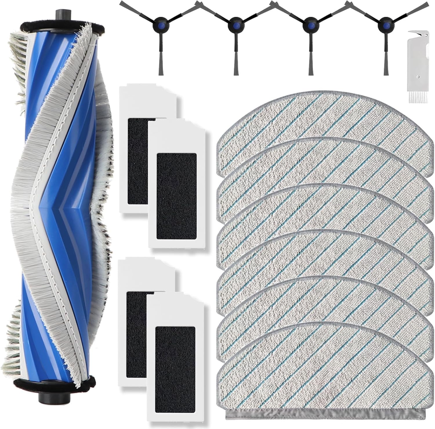 Deebot N20 Zubehörset – 1 Hauptbürste, 6 Wischpads, 4 Hepa-filter, 4 Seitenbürsten Für Saugroboter