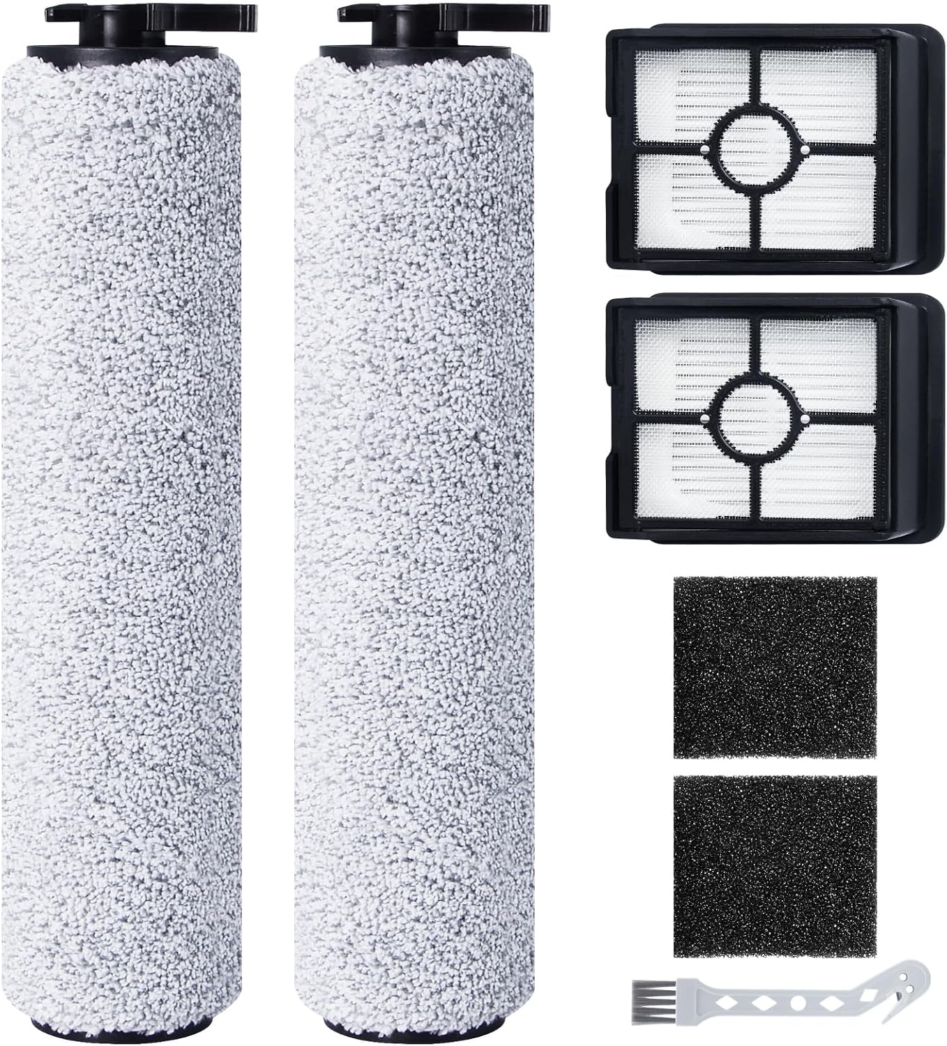 Ersatzbürsten- Und Hepa-filterset – 2 Walzen + 2 Filter + 2 Schwämme – Für Bissell Crosswave Hf3 – Hartböden Und Teppiche
