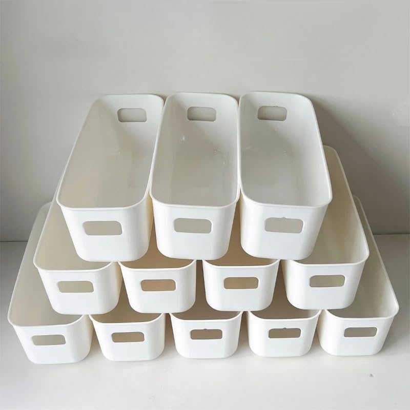 Aufbewahrungsboxen – 12er-set – Kunststoff – Stapelbar Mit Griffen – Für Zuhause Und Büro – Schubladenbox