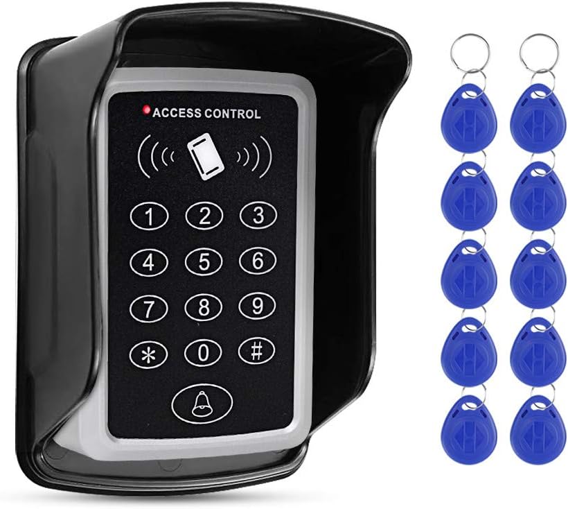 Rfid-zutrittskontroll-tastatur 125 Khz – 1000 Benutzer – Feuerhemmendes Abs – Wasserdicht (ip65) – Für Den Innen- Und Außenbereich