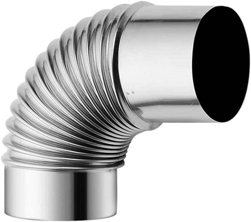 90°-edelstahl-rohrbogen – 1 Stück – Rauchrohr – Hitzebeständig – Für Ofen, Kamin, Grill – 80 Mm