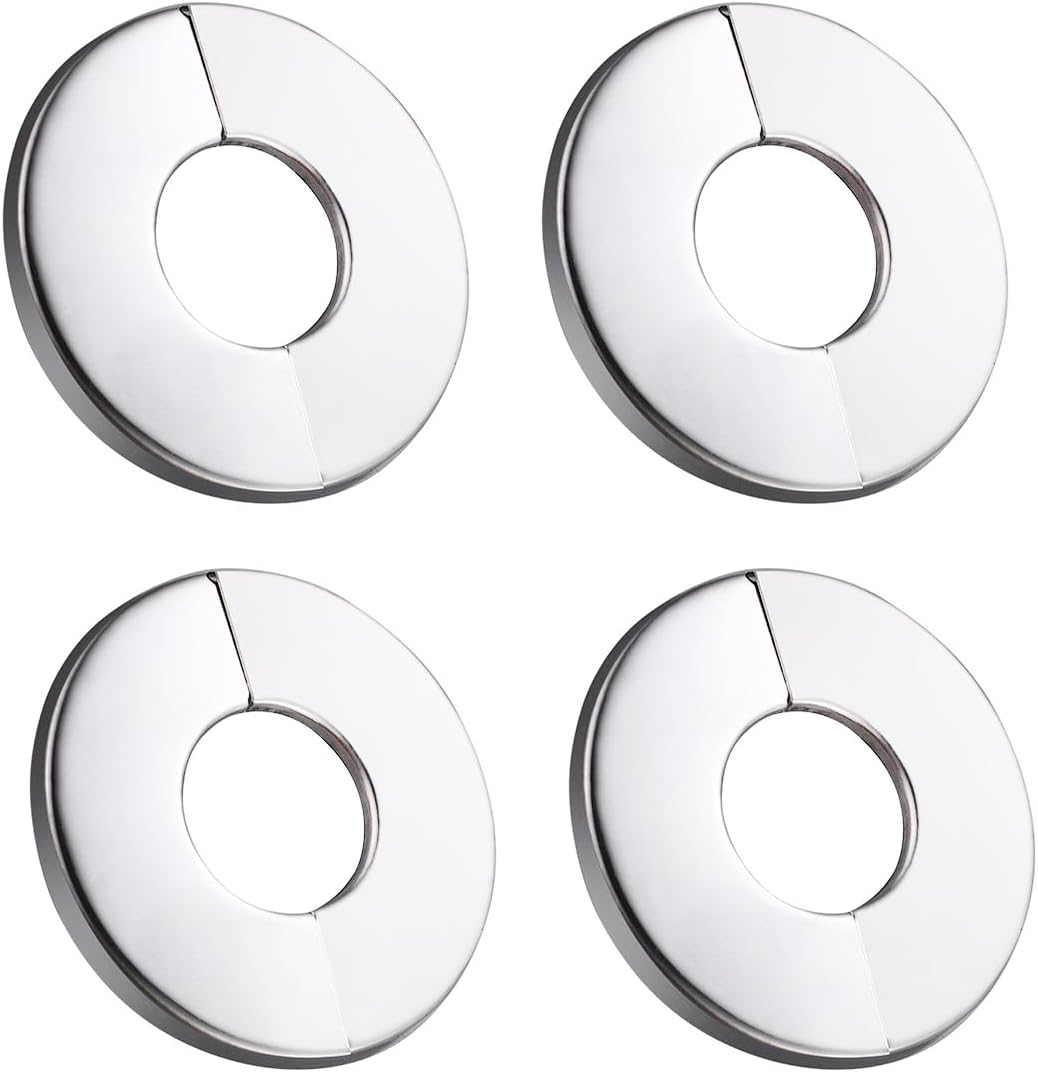 Rohrabdeckungsrosette – 4er-set – Edelstahl – 24-mm-spaltclip – Heizkörperventil – 65 Mm Durchmesser