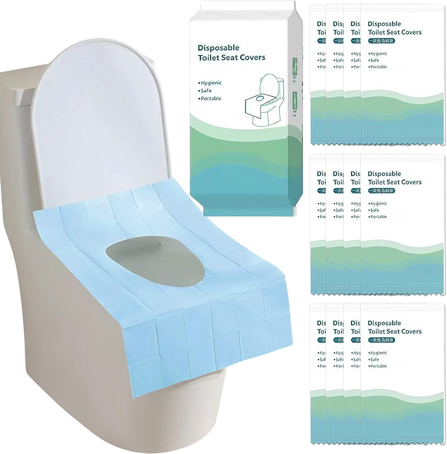 Einweg-toilettensitzbezüge – 30 Stück – Polyethylen – Wasserdicht – Für Reisen, Hotels Und Krankenhäuser – 40 X 60 Cm