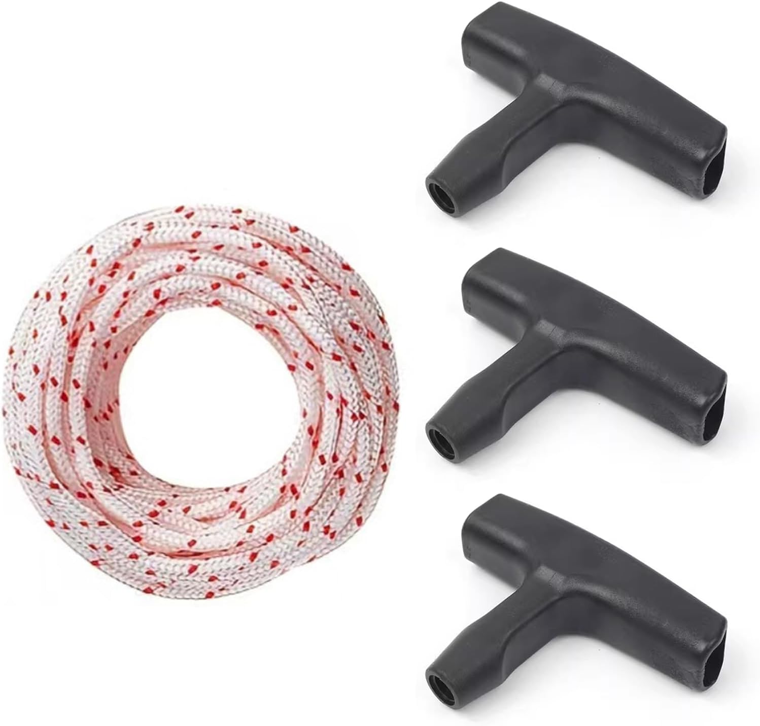 Anlaufseil – 10 Meter – 3 Mm Nylon – Mit 3 Griffen – Für Rasenmäher, Kettensäge, Freischneider