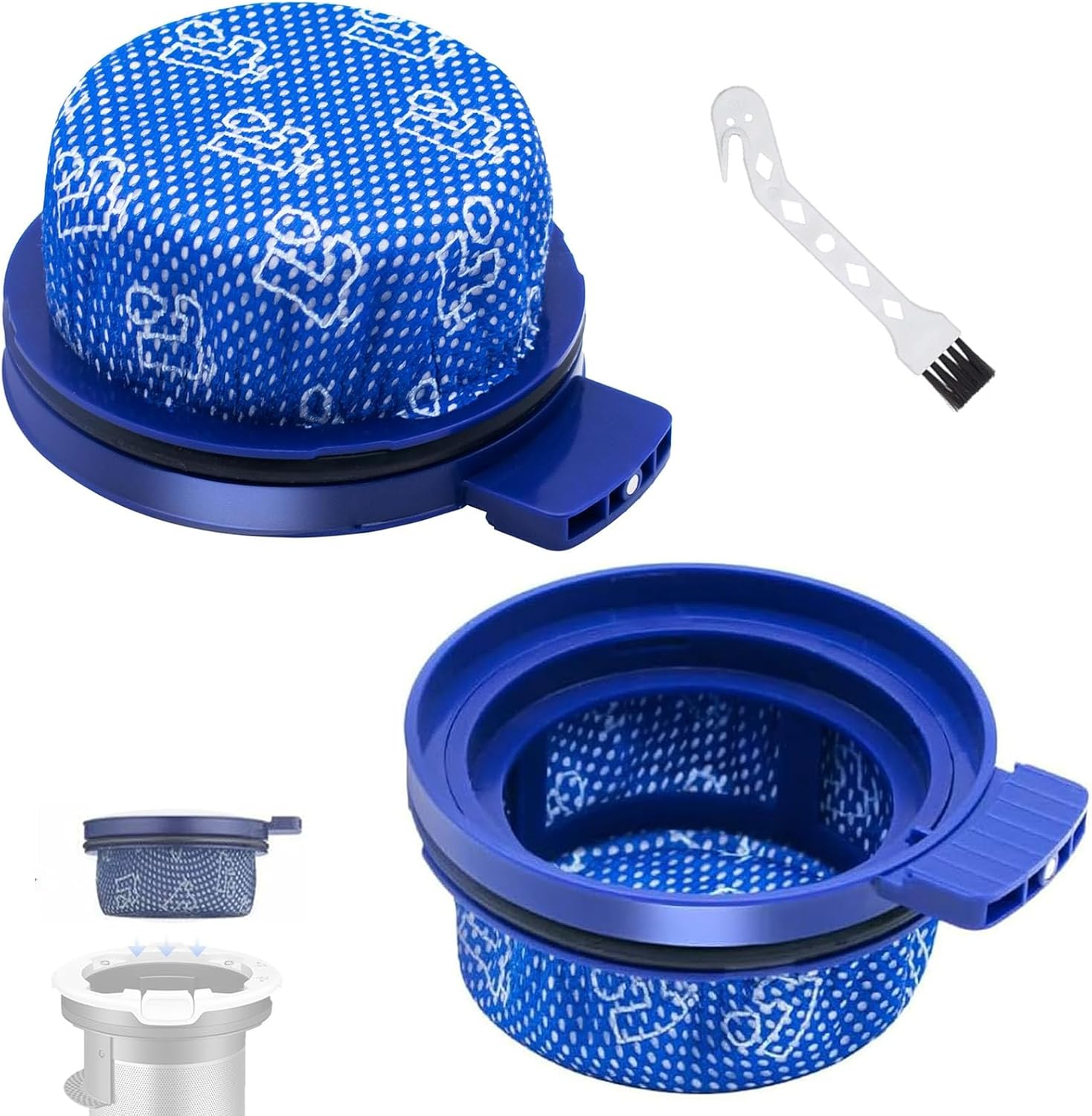 Hepa-filter – 2er-pack – Für Samsung Bespoke Jet – Teilenummer Dj97-03090a – Waschbar