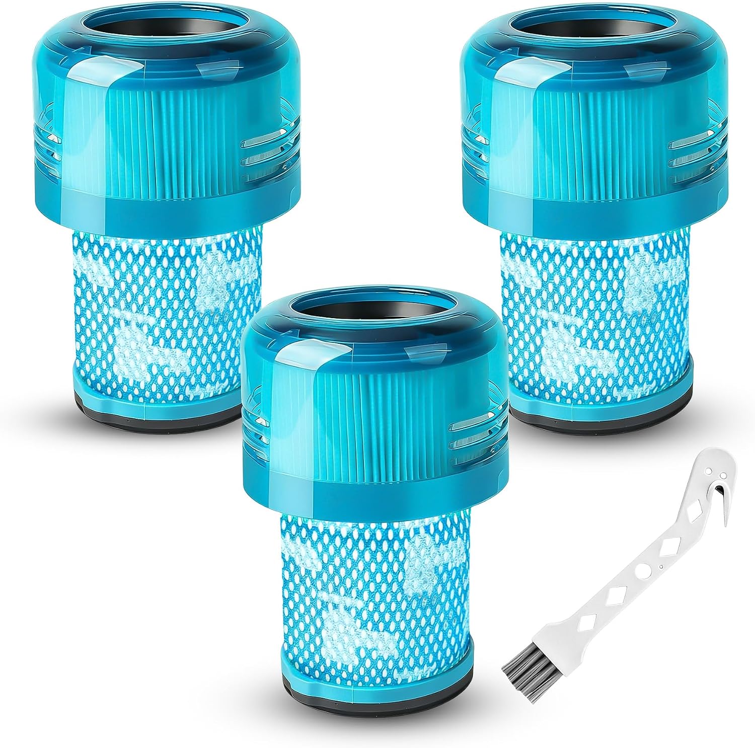 Hepa-filter – 3er-pack – Für Dyson V12 Detect Slim Staubsauger – Waschbar Und Wiederverwendbar – Inkl. Reinigungsbürste