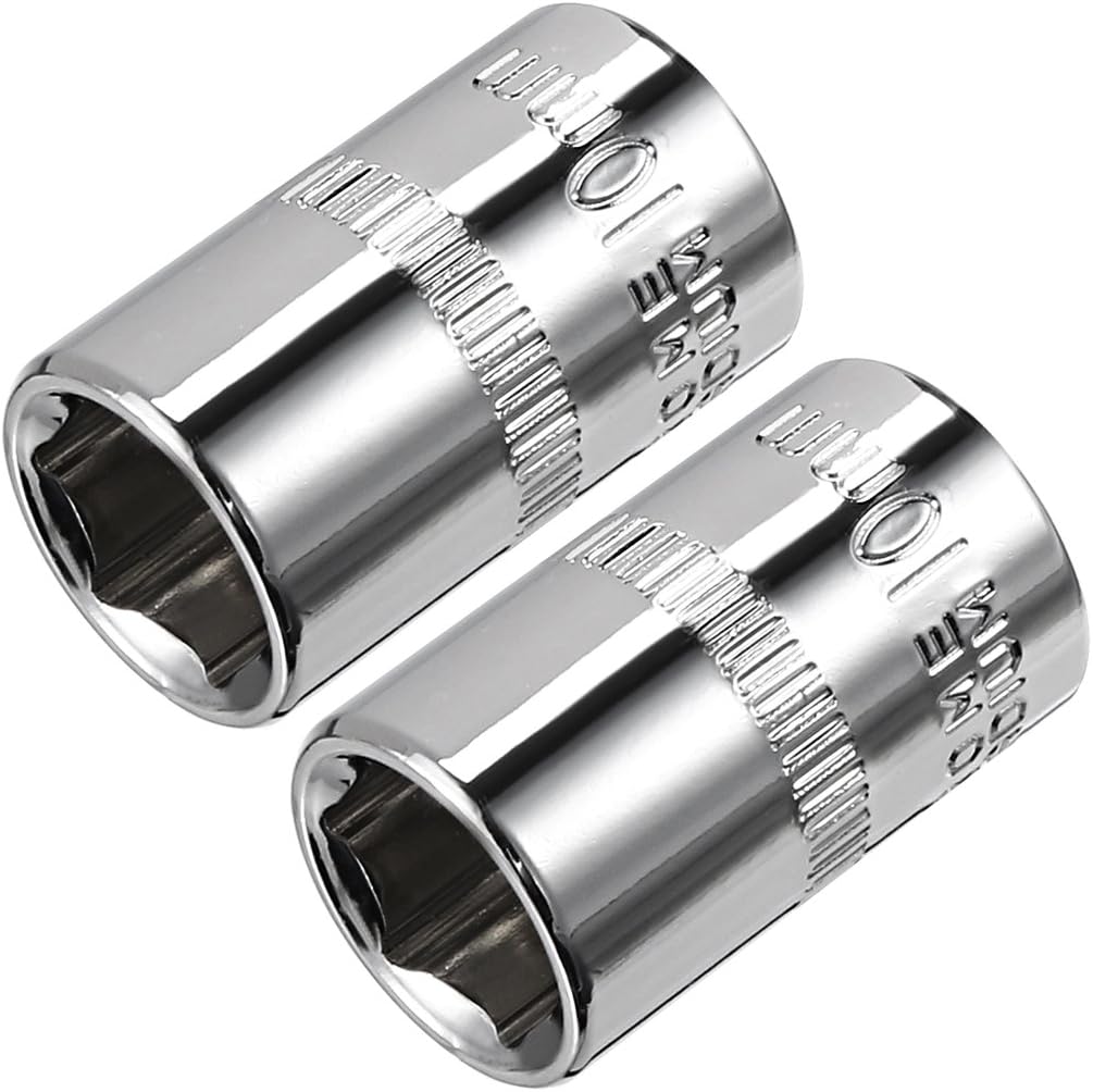 6-kant-steckschlüssel – 2er-set – Chrom-vanadium-stahl – 1/4"-antrieb (10 Mm) – Mechanische Reparatur – 25 Mm