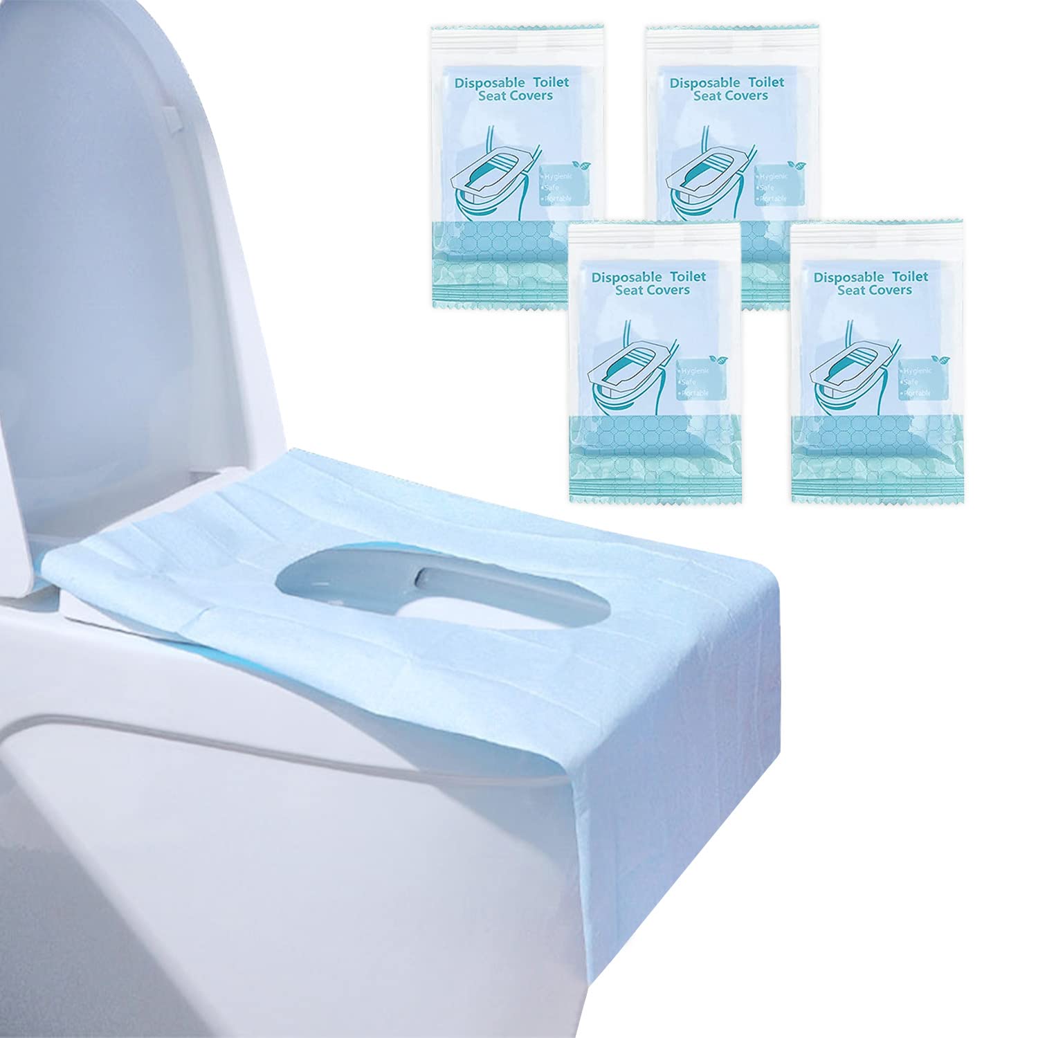 Wc-sitzbezüge – 40 Stück – Zellstoff – Einweg Und Wasserlöslich – Für Reisen Und Zuhause – 40 X 60 Cm