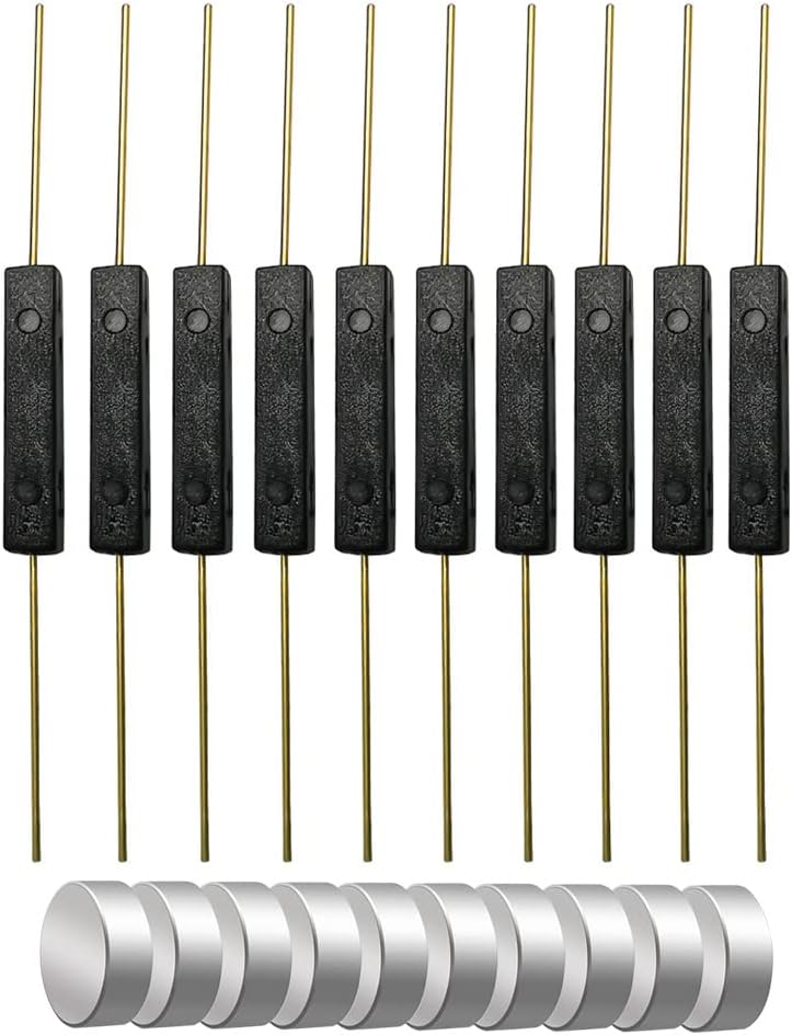 Reed-kontakt – 10er-pack – Kunststoff – Magnetische Detektion – Tor- Und Fensterkontakt – 44 Mm