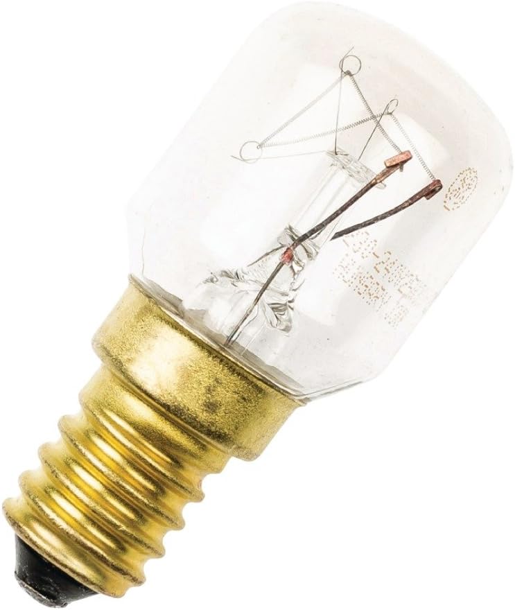 E14 25w 300°c Backofenlampe - Edelstahlsockel - Hitzebeständiges Glas - Für Haushaltsgeräte