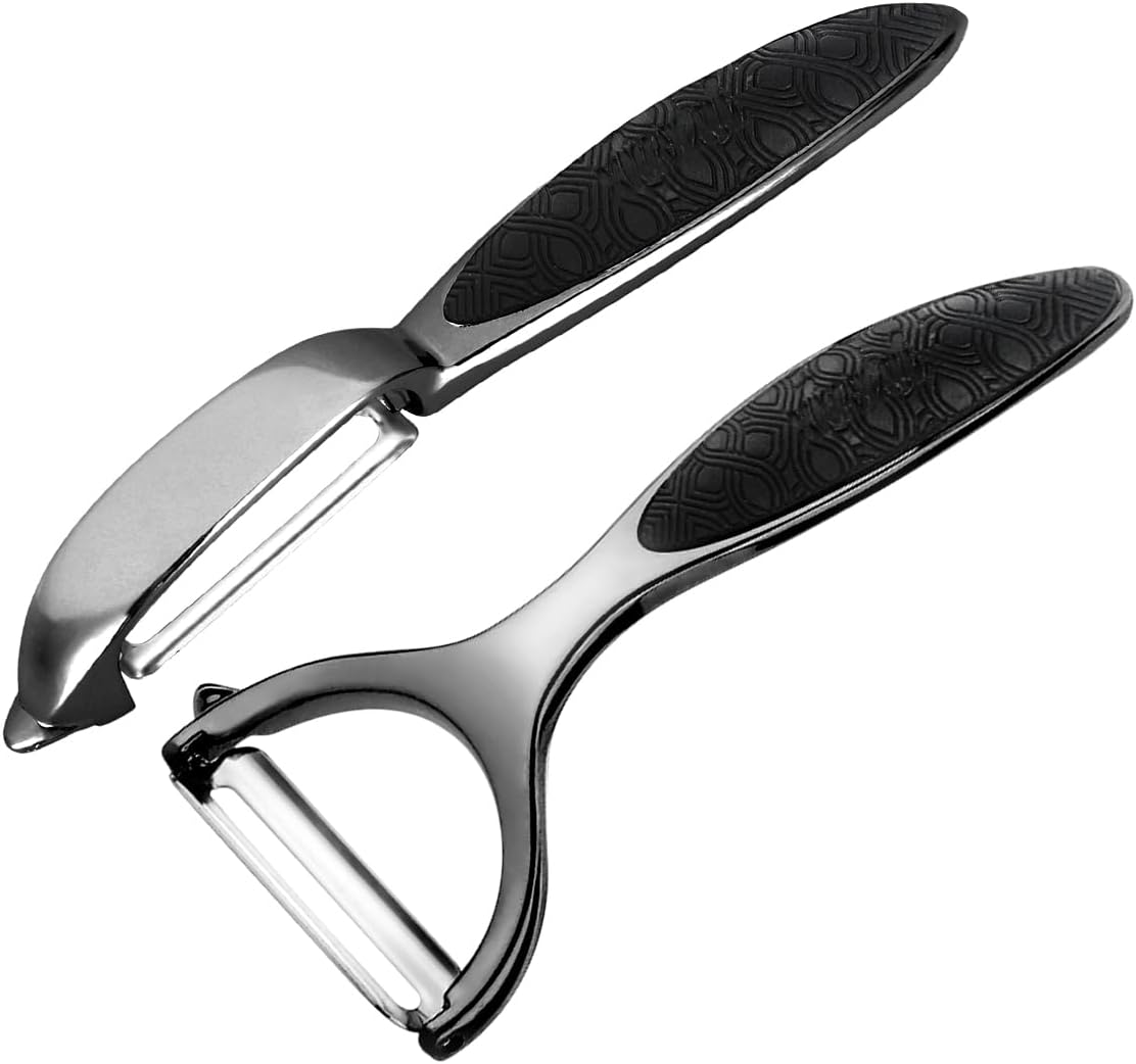 Y Und I Gemüseschäler Aus Edelstahl Mit Ergonomischem, Rutschfestem Griff Für Kartoffeln, Zitrusfrüchte Und Die Tägliche Küche.