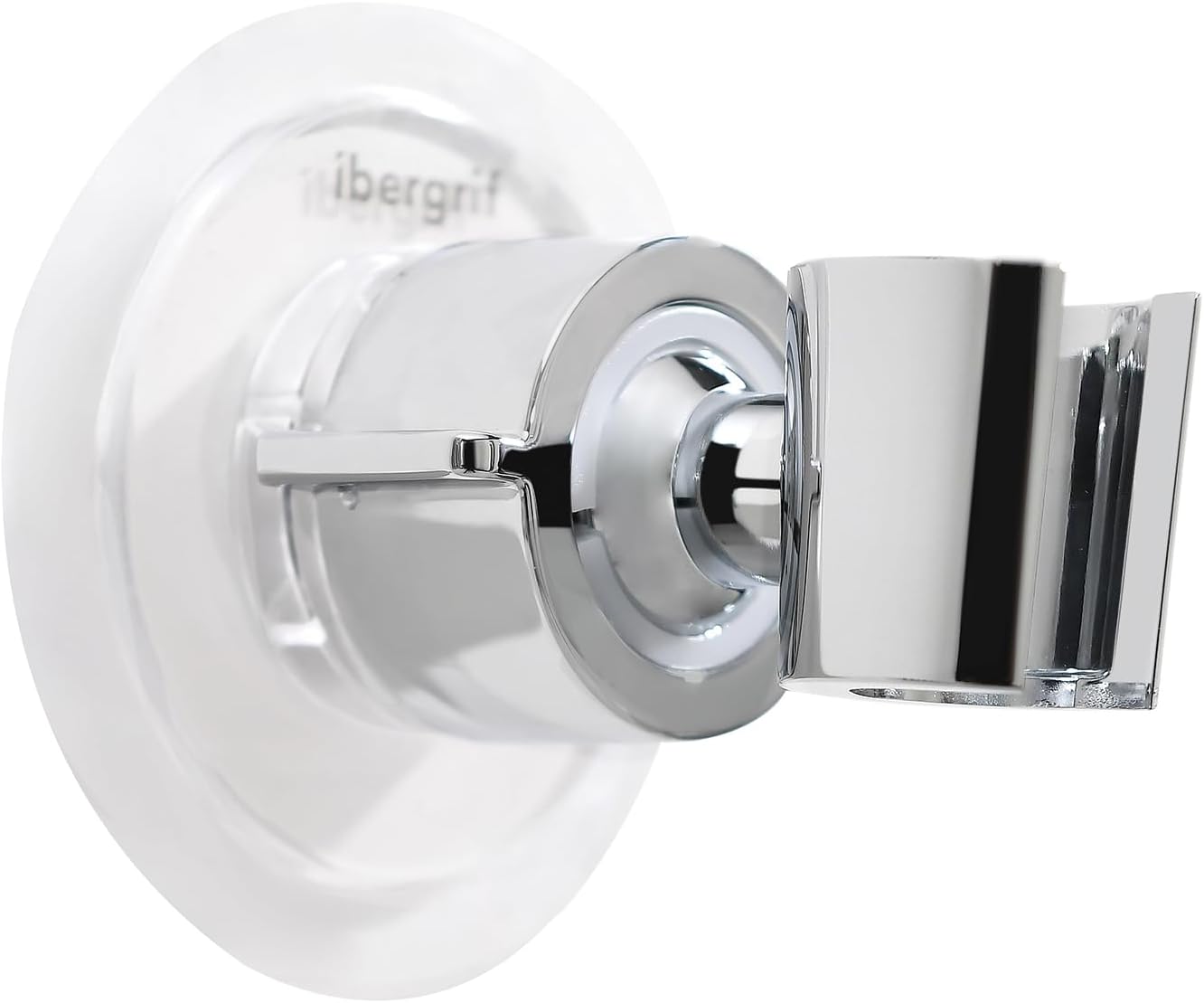 Wandmontierter Duschhalter, Kein Bohren Erforderlich, Chrom-finish, 360° Verstellbar, Starke Klebebefestigung, Universelles Badezimmerdesign