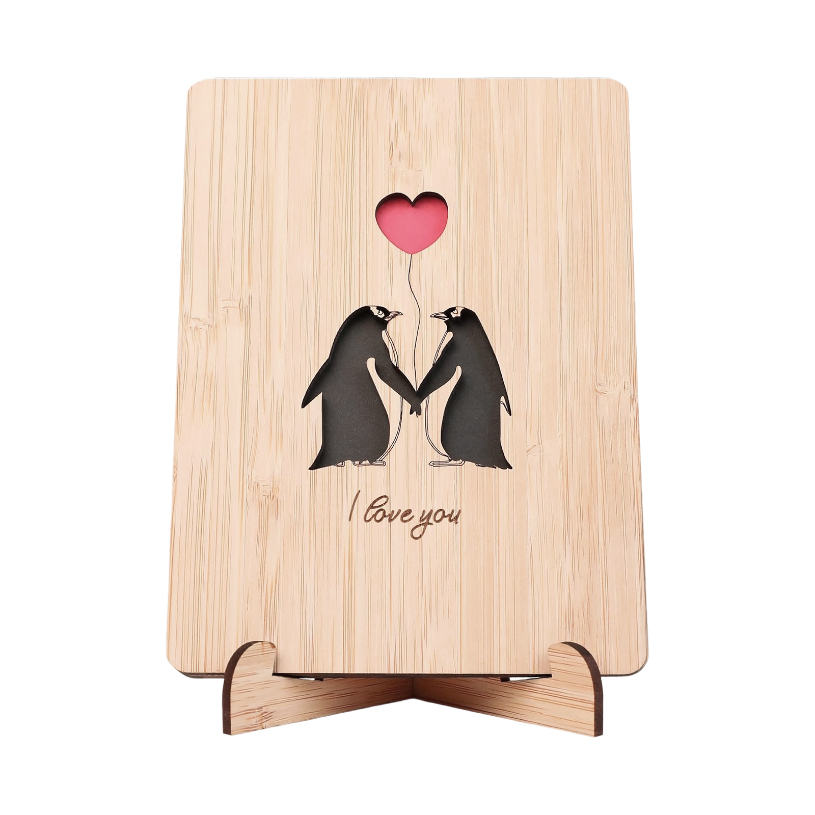 Gedenkkarte Zum Jahrestag Für Paare Mit Pinguinmotiv (1 Stück)