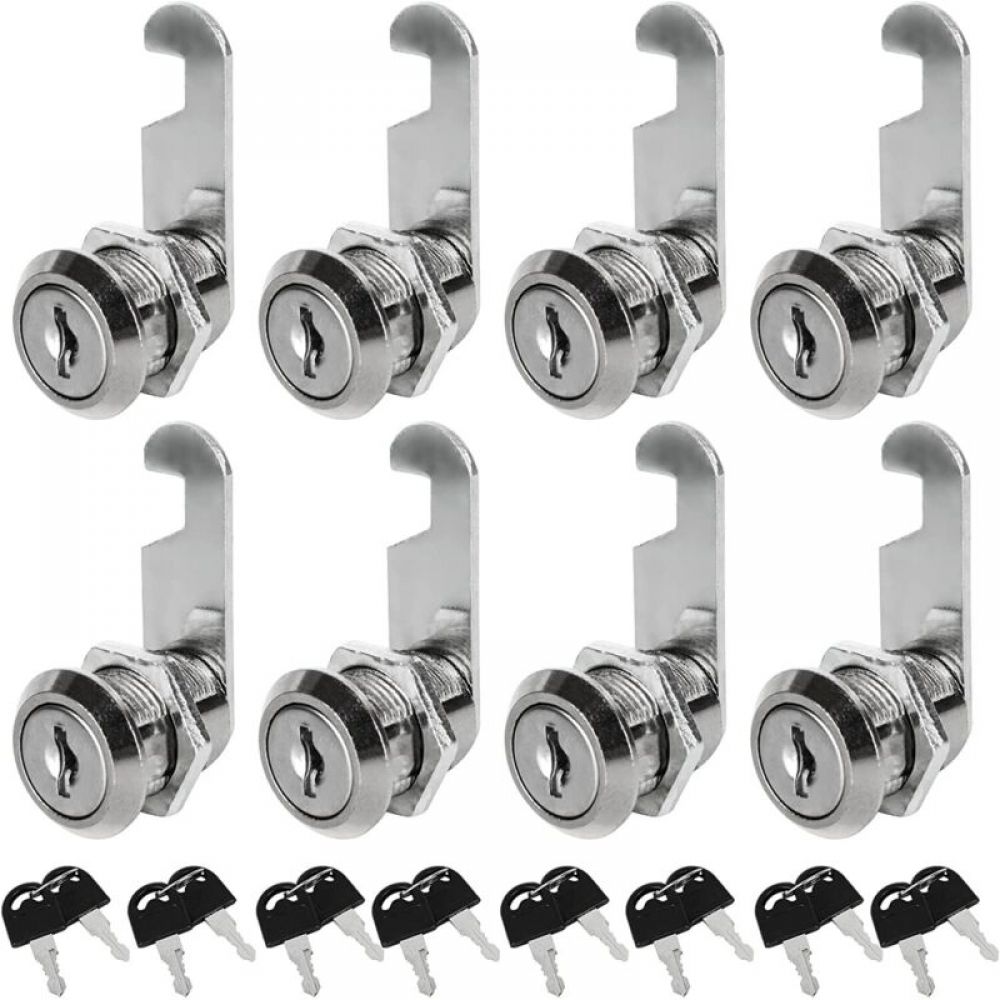 Set Mit 8 Universal-schließzylindern Für Spinde – 30 Mm Mit Schlüssel