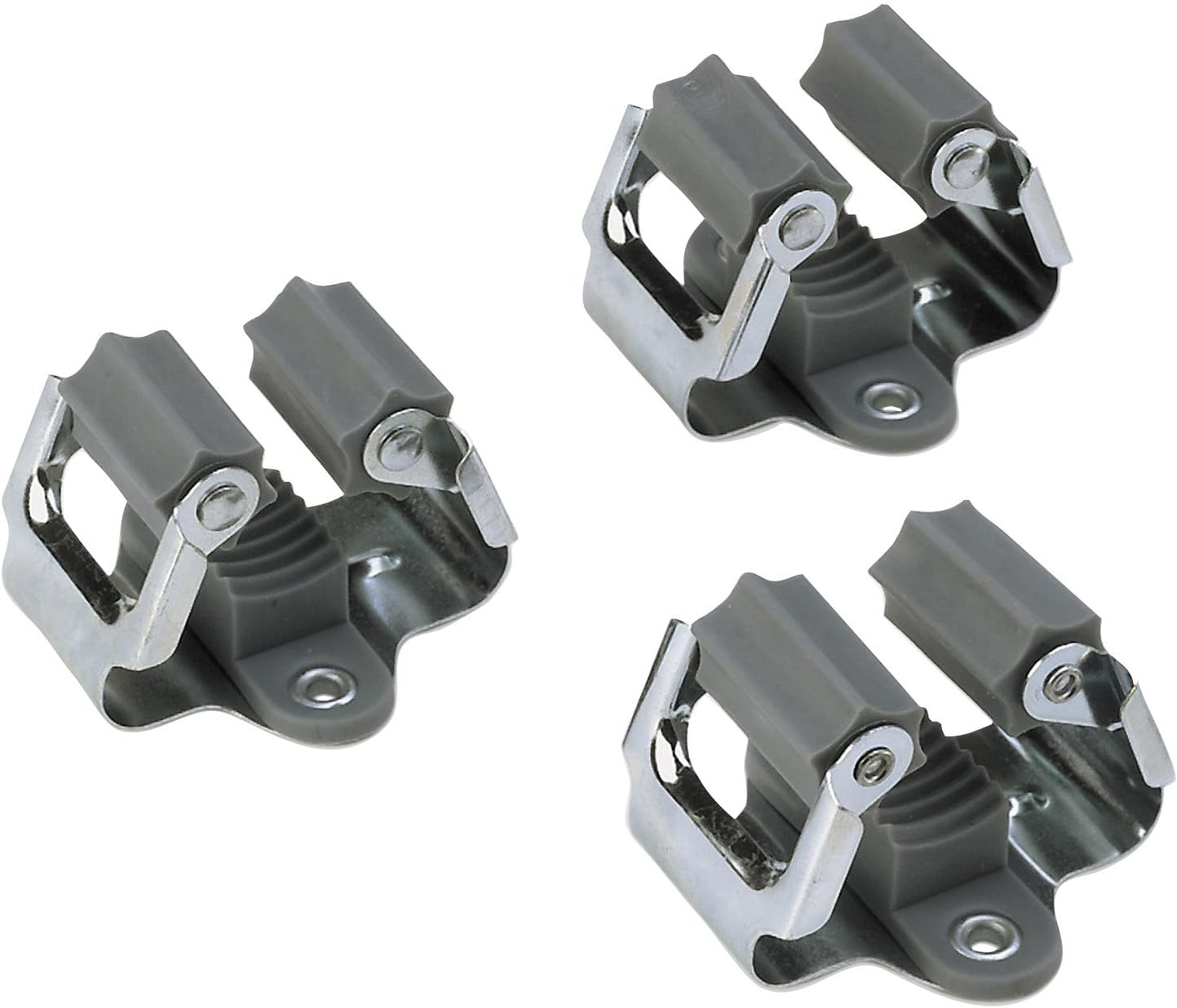 Set Mit 3 Hochwertigen, Gerippten Werkzeughaltern Mit Edelstahlfeder. Einfache Montage – Wandbefestigung – Werkzeughalter – Gartengerätehalter Schnellspannklemme Klemmfix 9952600