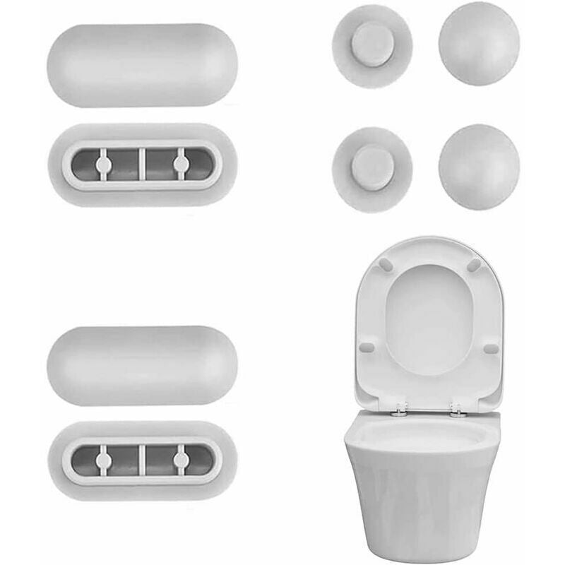 4 Carivent Wc-sitzpolster Aus Kunststoff, Inklusive 4 Dachdeckel-abstandshaltern, Robusten Dachsitzpuffern, Stoßdämpfenden Dachsitzpolstern Für Dach Und Fensterdeckel