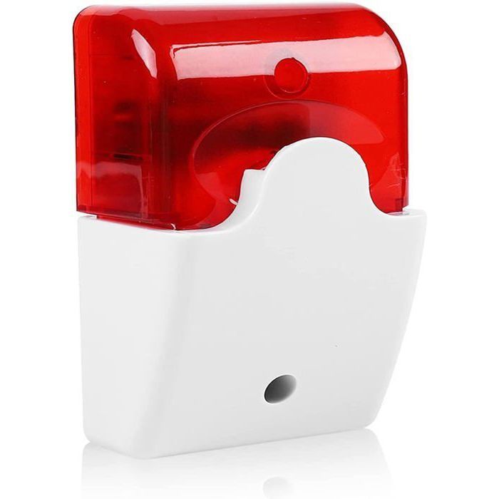 Kabelgebundene Blitzsirene, 12v Dc Akustischer Alarm, Blinkendes Rotes Licht, Heimüberwachung