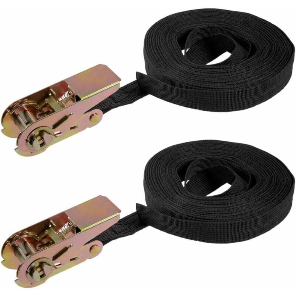 Ratschenzurrgurte 10 M X 25 Mm, Tragfähigkeit 250 Kg, 2er-pack
