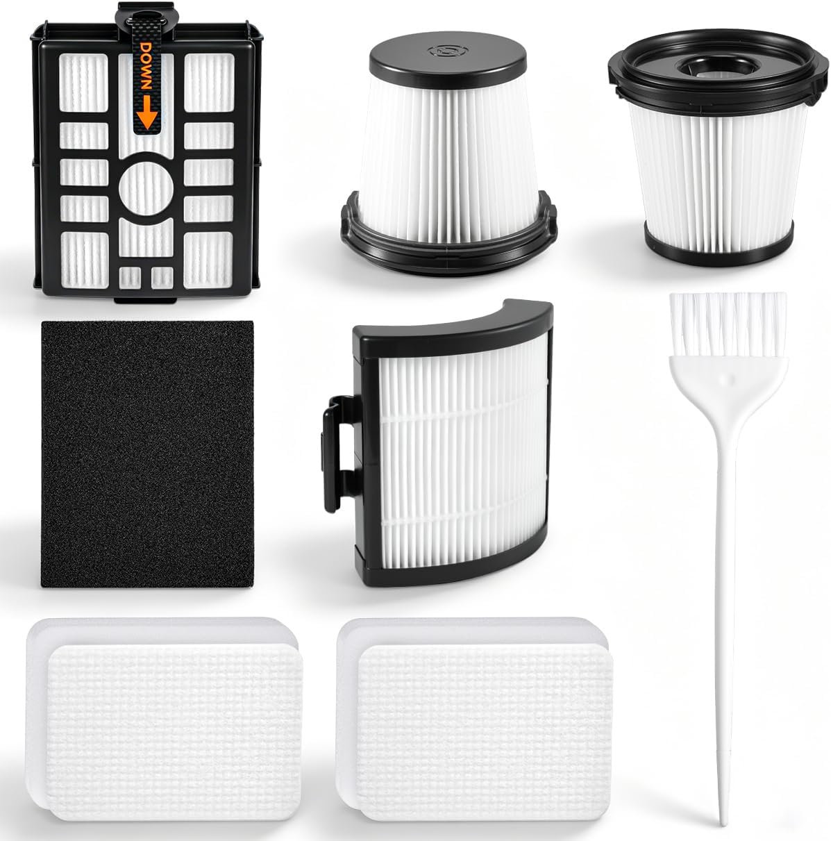 Hepa-filter – Komplettset – Papier Und Polycarbonat – Waschbar – Für Shark Detect Pro Staubsauger