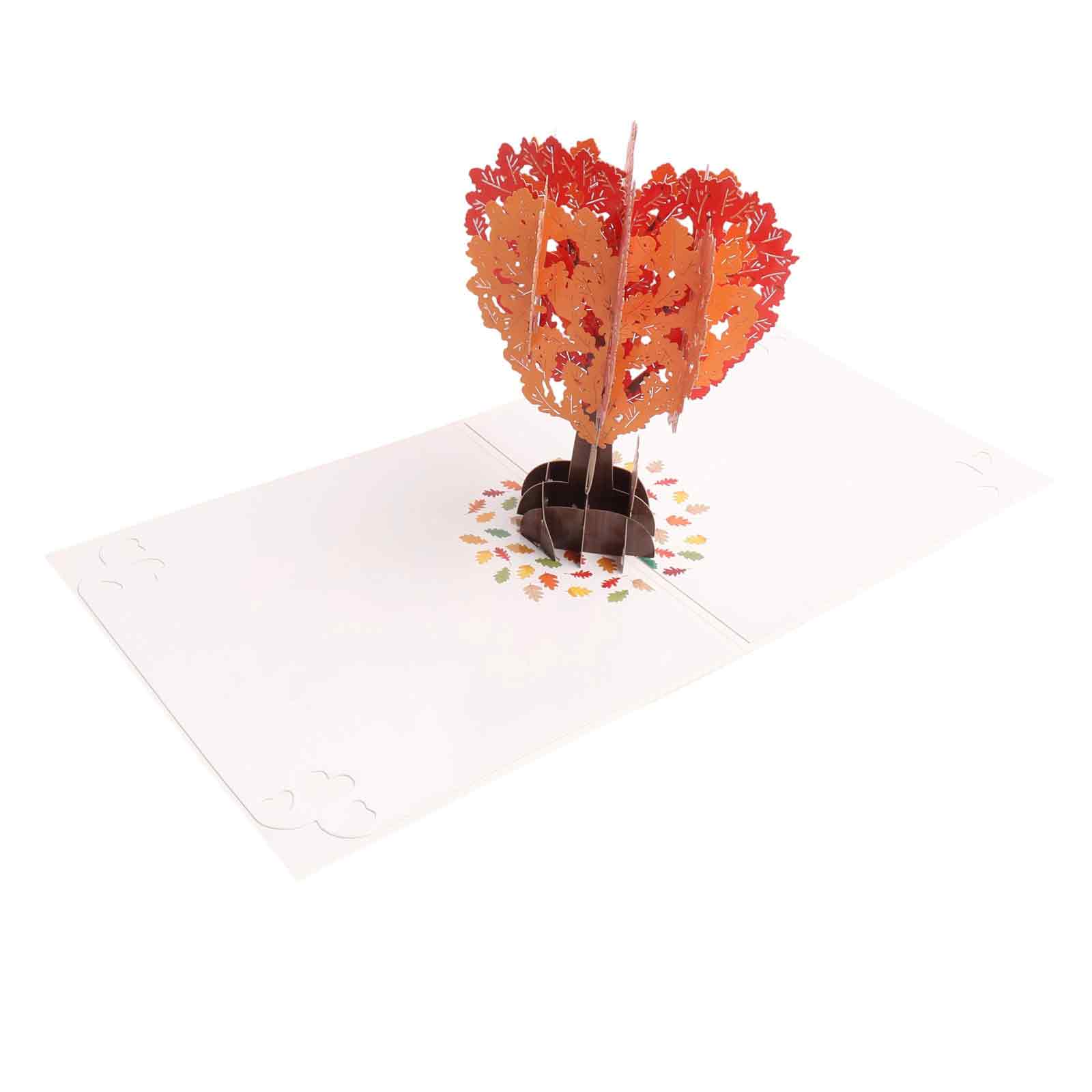 Interaktive 3d-grußkarte Mit Zwei Eichhörnchen Und Einem Herzförmigen Baum, Inklusive Umschlägen Und Zusätzlichen Aufklebern. 3d-valentinstagskarte, Geburtstagsgeschenk Für