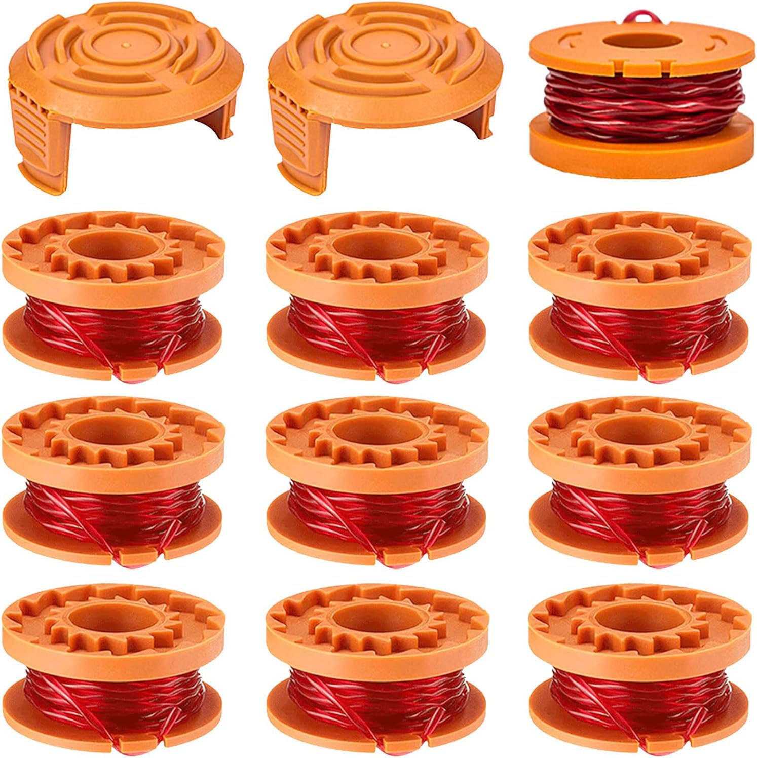 10 Spulen Nylonfaden – 3,04 M X 1,65 Mm – Kompatibel Mit Worx Wa0010 – Automatischer Rasentrimmer – Gartenrasen