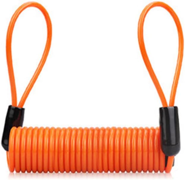 Rückhaltekabel – 1 Stück – Pvc Und Legierung – Scheibenbremsensicherheit – Motorrad Und Fahrrad – Orange, 130 Cm